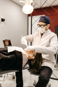 Dental stone models and impression materials used to fabricate crowns and restorations in a lab